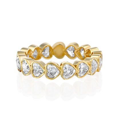 3ct Roberta Round Cut Moissanite Ring - Gold