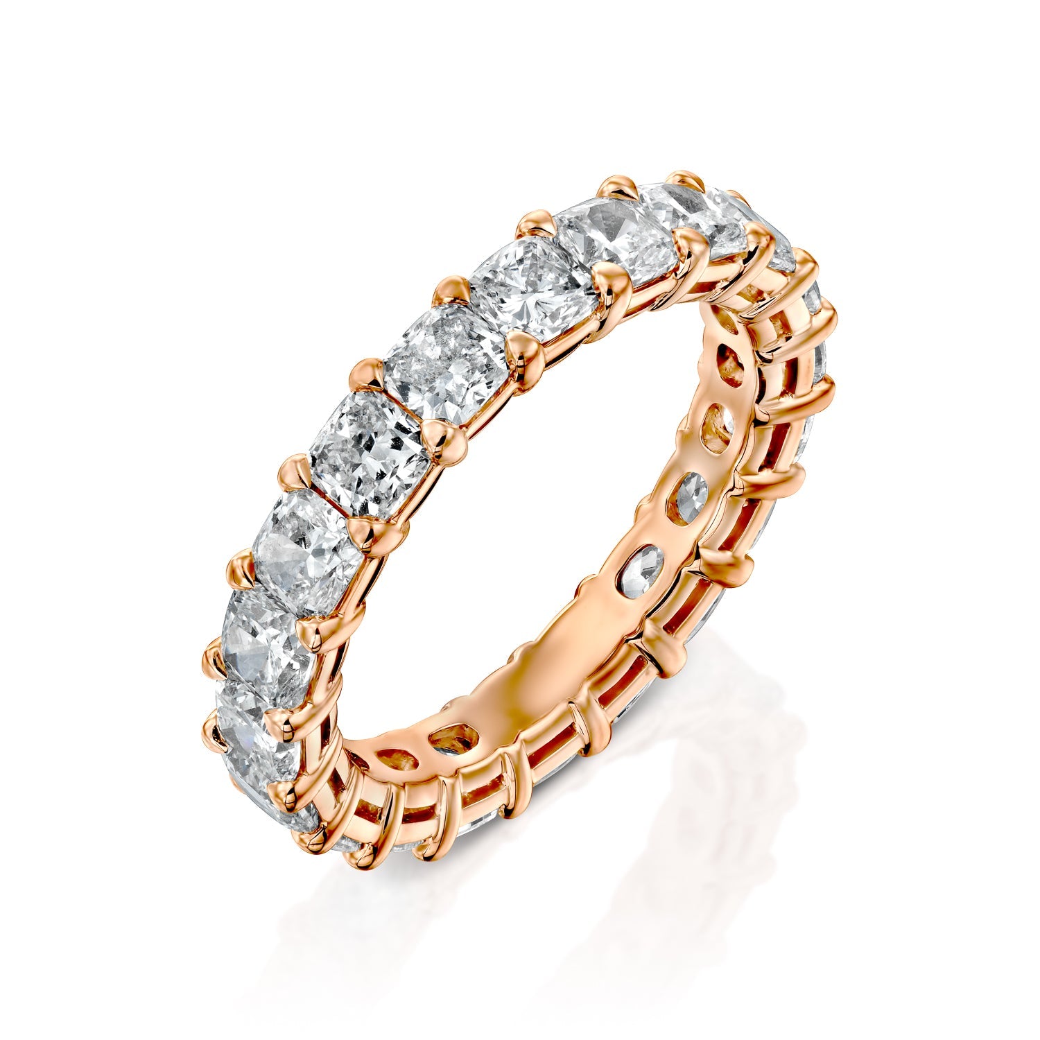 3ct Fernanda Round Cut Moissanite Ring - Rose Gold
