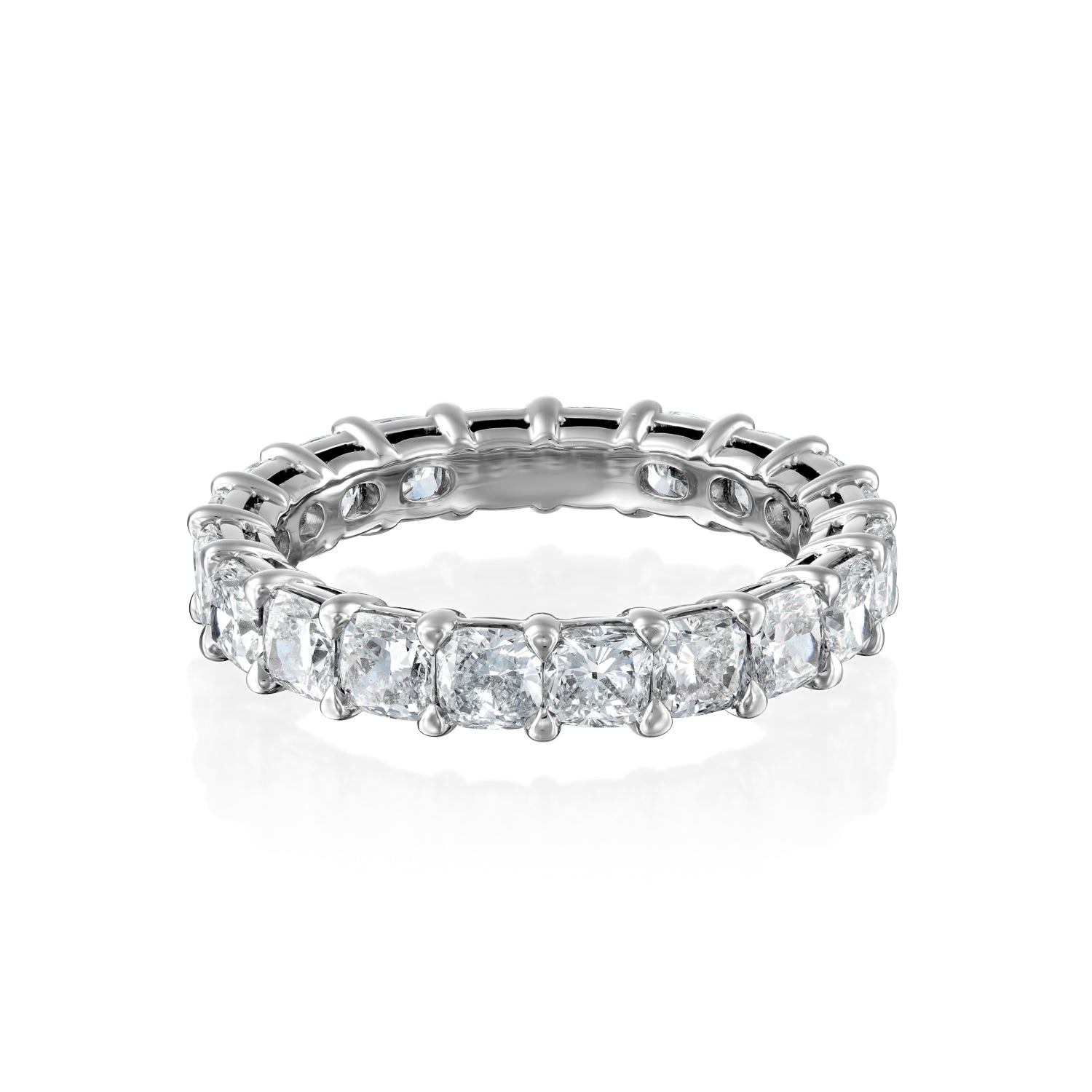 3ct Fernanda Round Cut Moissanite Ring - Silver