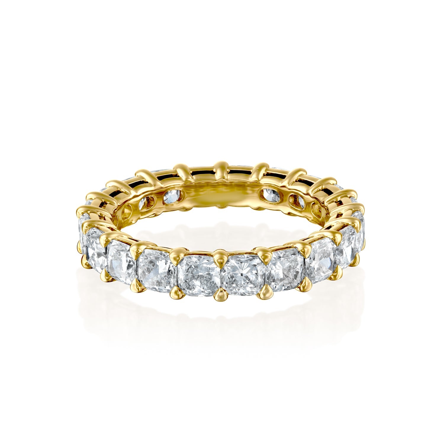 3ct Fernanda Round Cut Moissanite Ring - Gold
