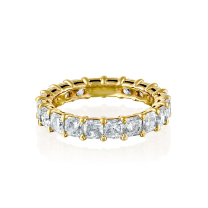 3ct Fernanda Round Cut Moissanite Ring - Gold