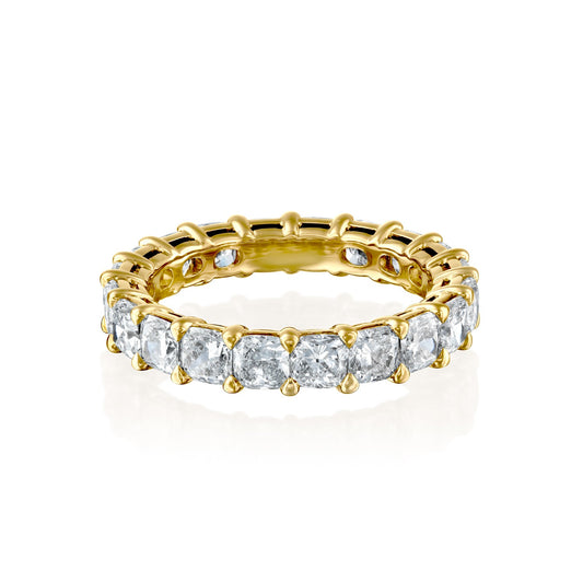 3ct Fernanda Round Cut Moissanite Ring - Gold