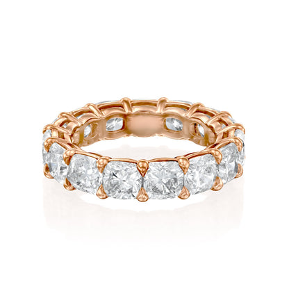 8ct Auda Round Cut Moissanite Ring - Rose Gold