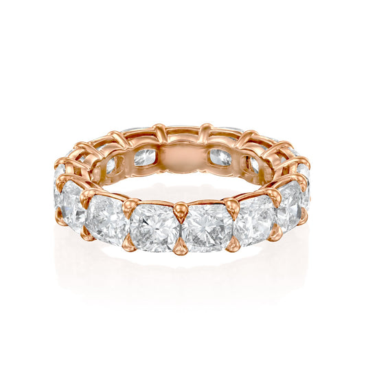 8ct Auda Round Cut Moissanite Ring - Rose Gold