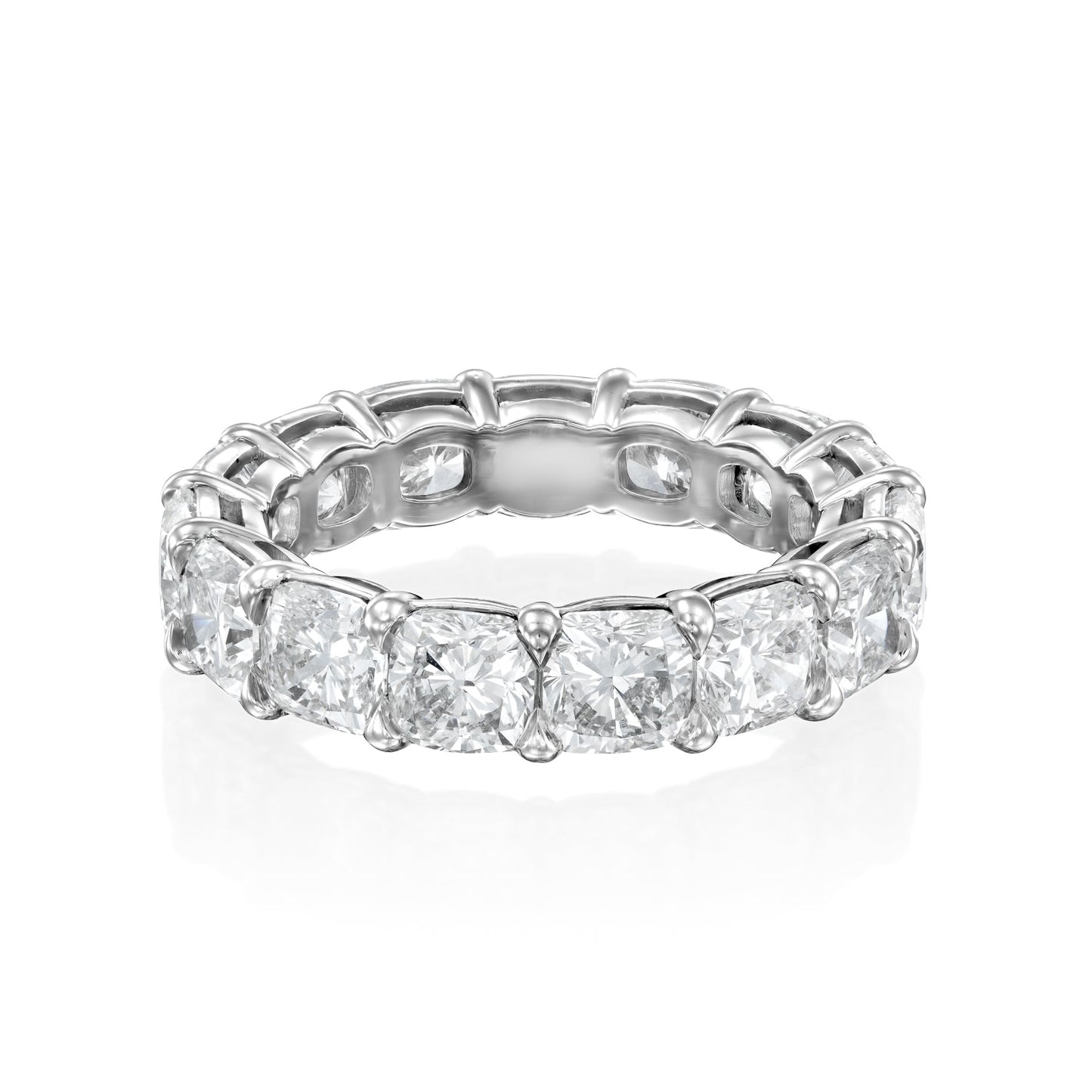 8ct Auda Round Cut Moissanite Ring - Silver