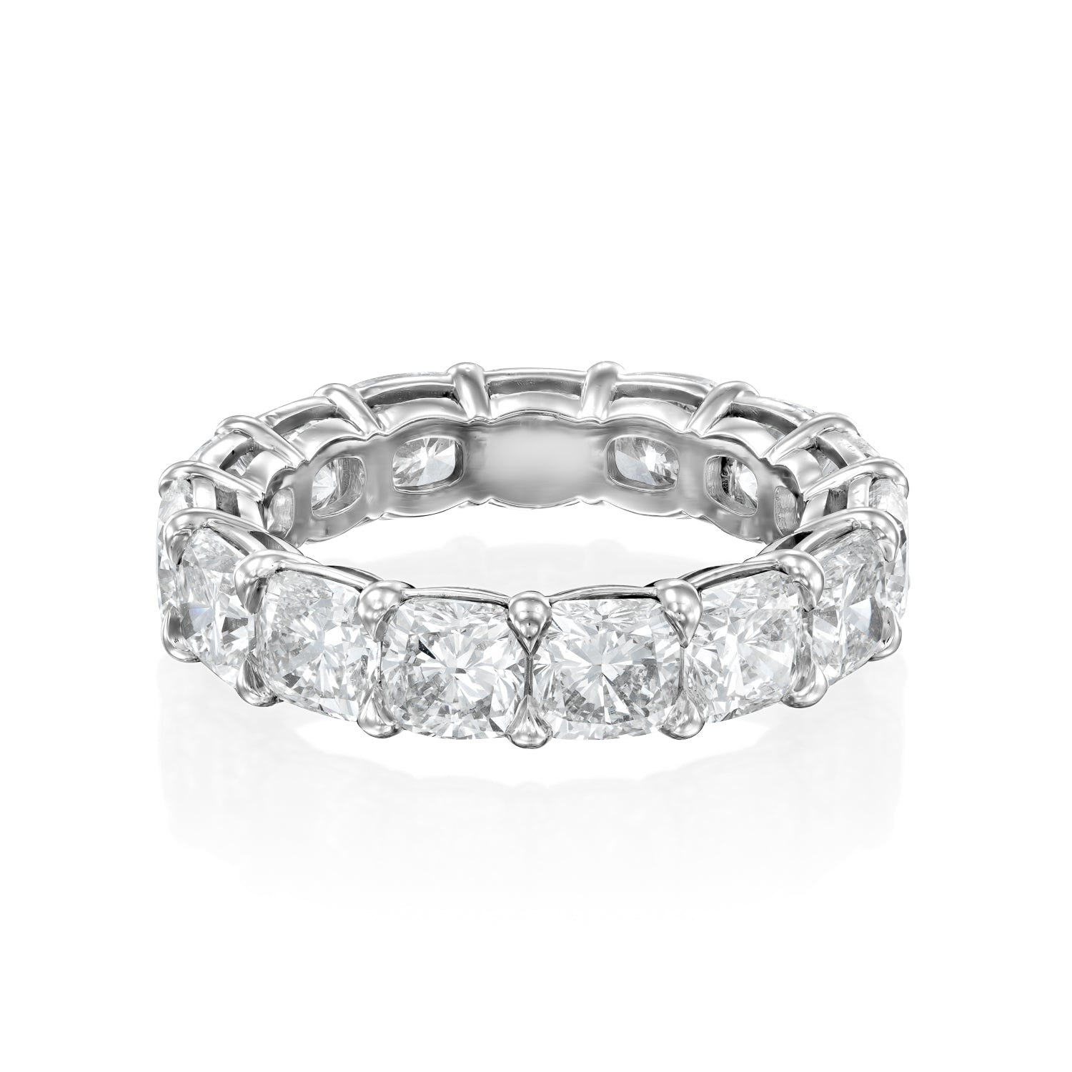 8ct Auda Round Cut Moissanite Ring - Silver
