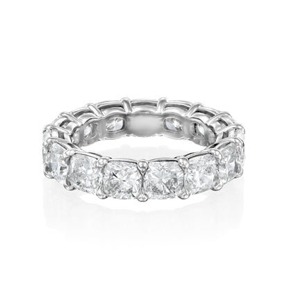 8ct Auda Round Cut Moissanite Ring - Silver