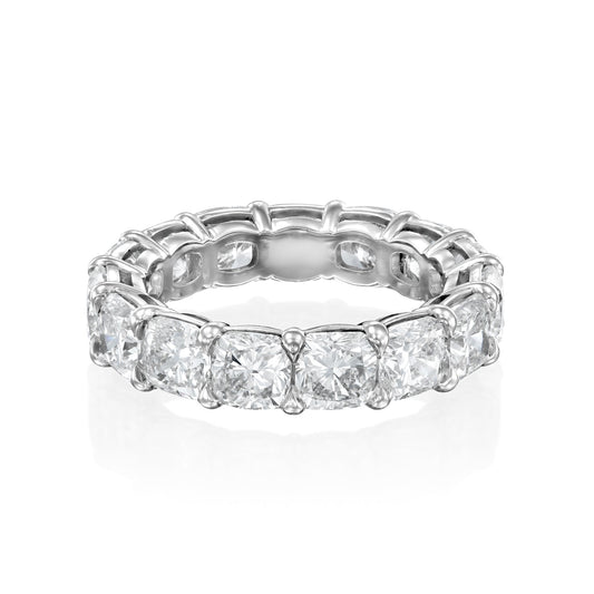 8ct Auda Round Cut Moissanite Ring - Silver