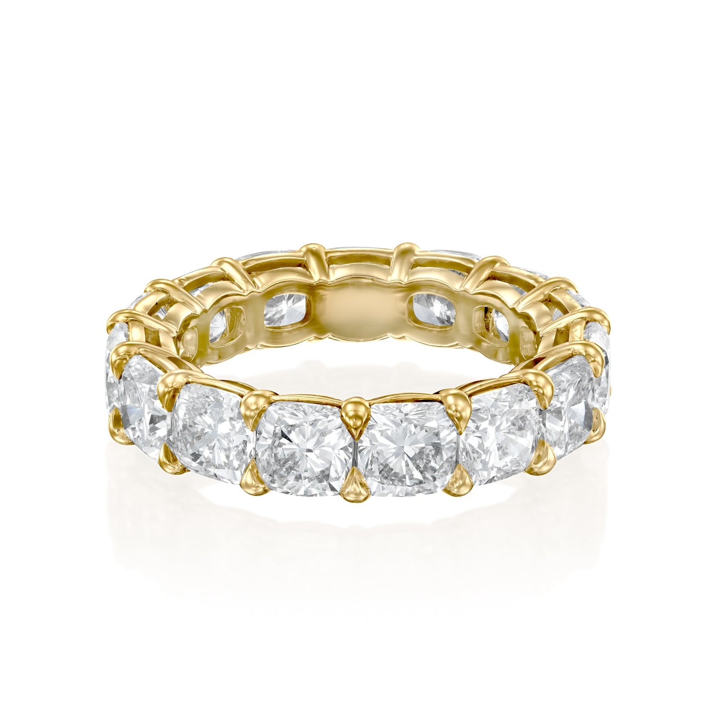 8ct Auda Round Cut Moissanite Ring - Gold
