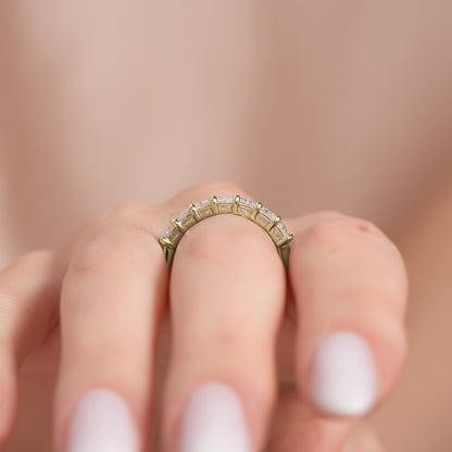 7 Stone 2ct Harmonia Radiant Cut Moissanite Ring - Gold