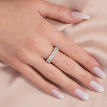 7 Stone 2ct Harmonia Radiant Cut Moissanite Ring - Gold