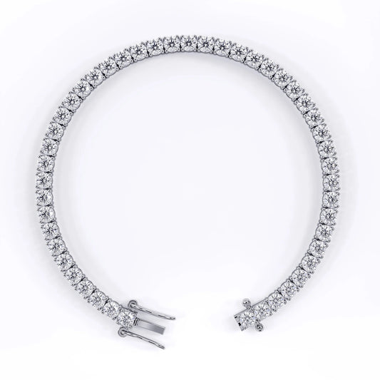 Diamond Tennis Bracelet for Women - 3mm (925 Sterling Silver) - La Stella Jewels