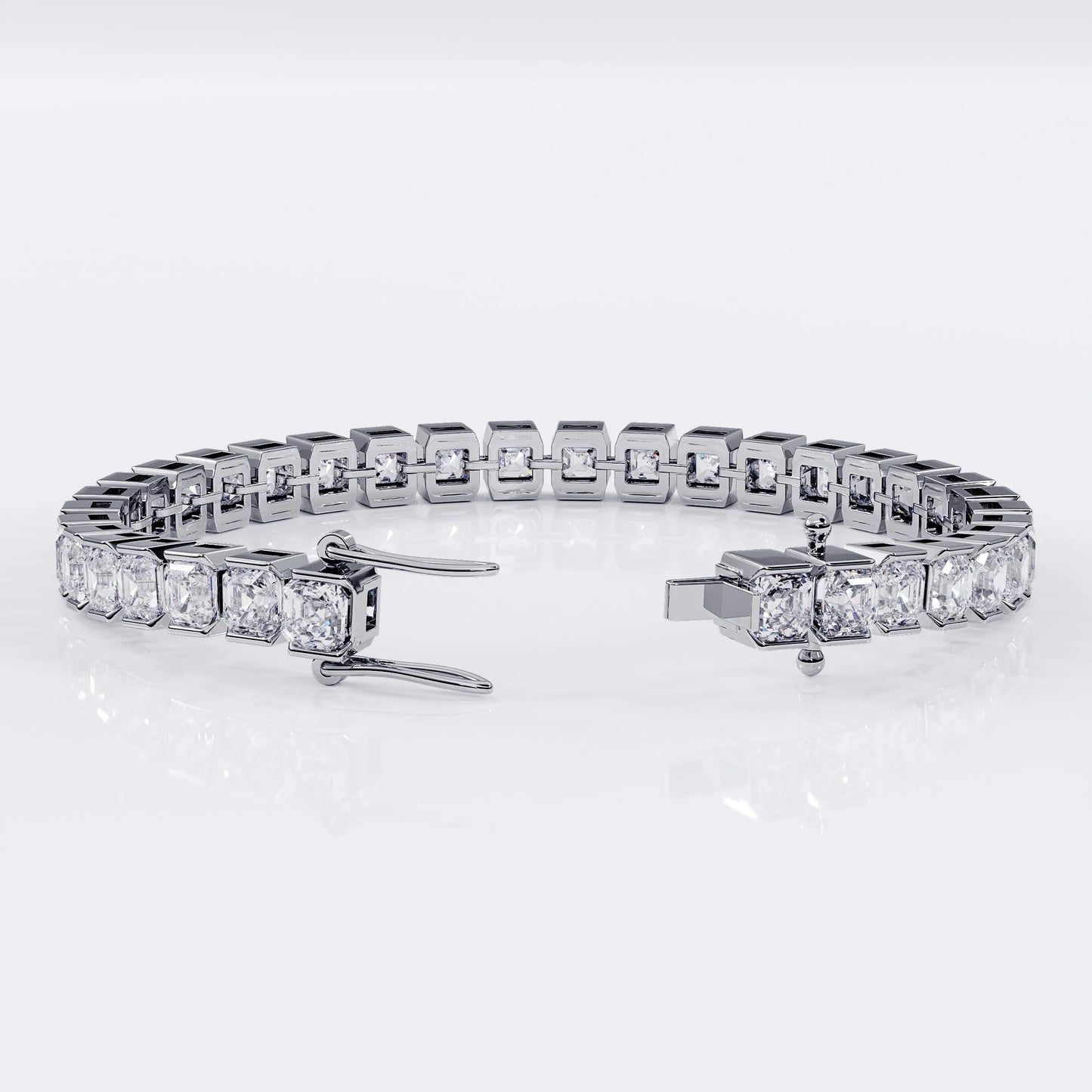 Asscher_cut_tennis_bracelet La Stella Jewels