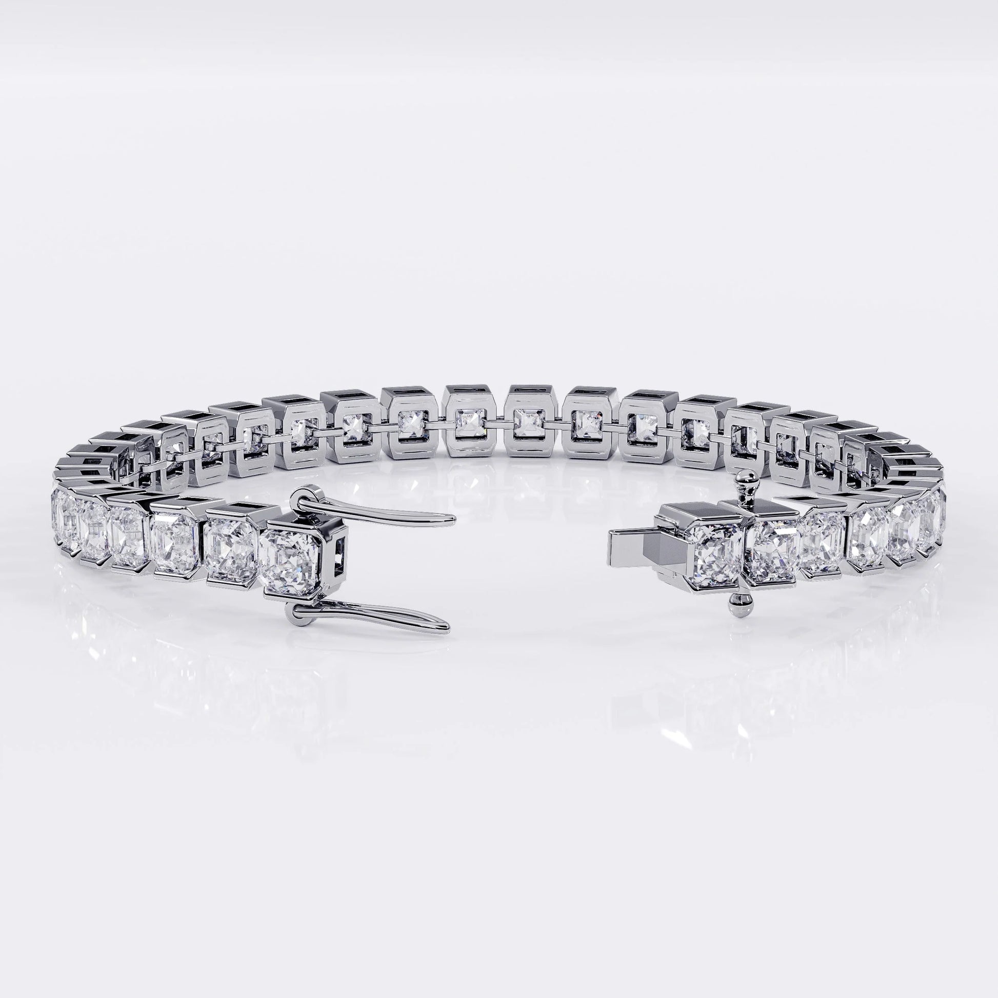 Asscher_cut_tennis_bracelet La Stella Jewels