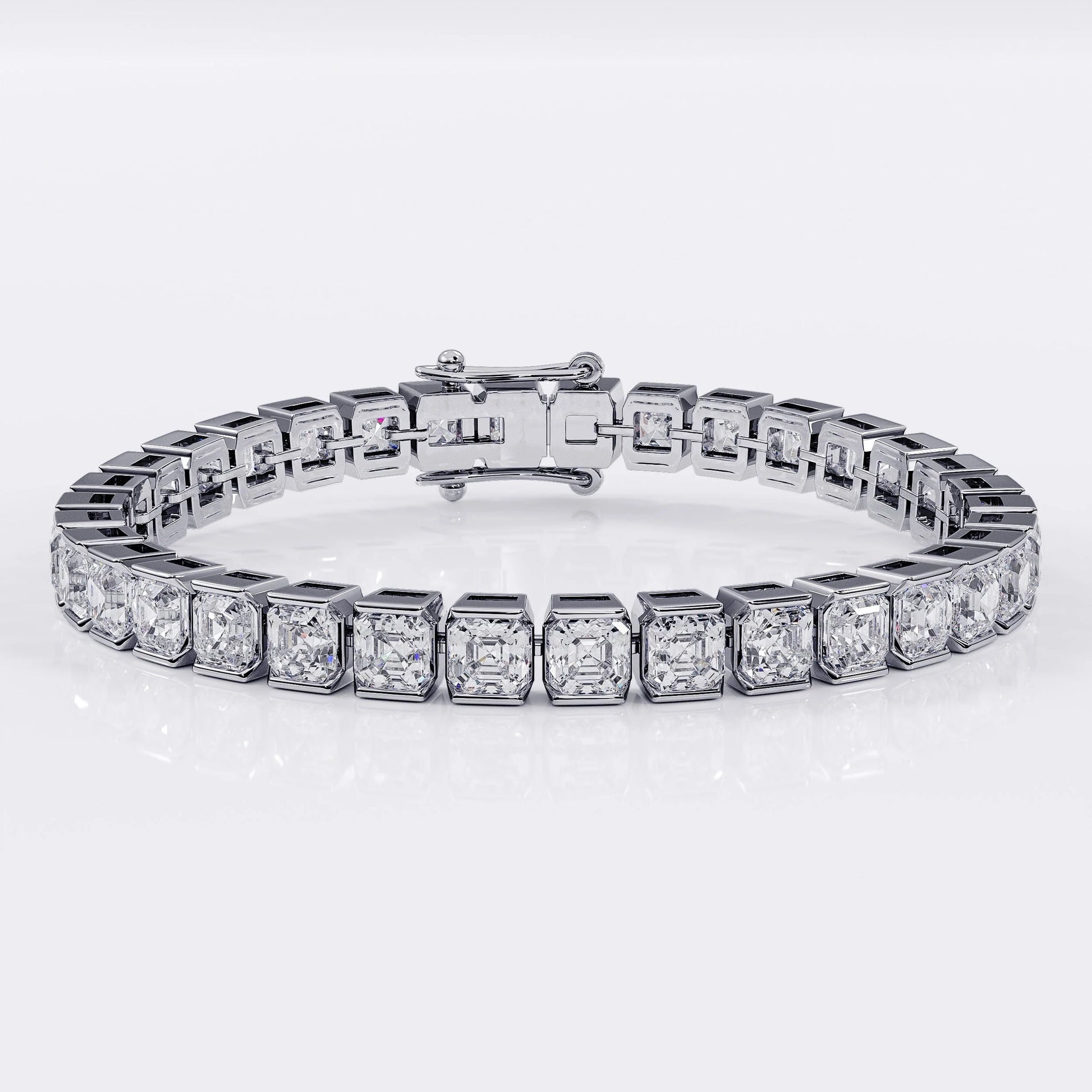 Asscher_diamond_bracelet La Stella Jewels