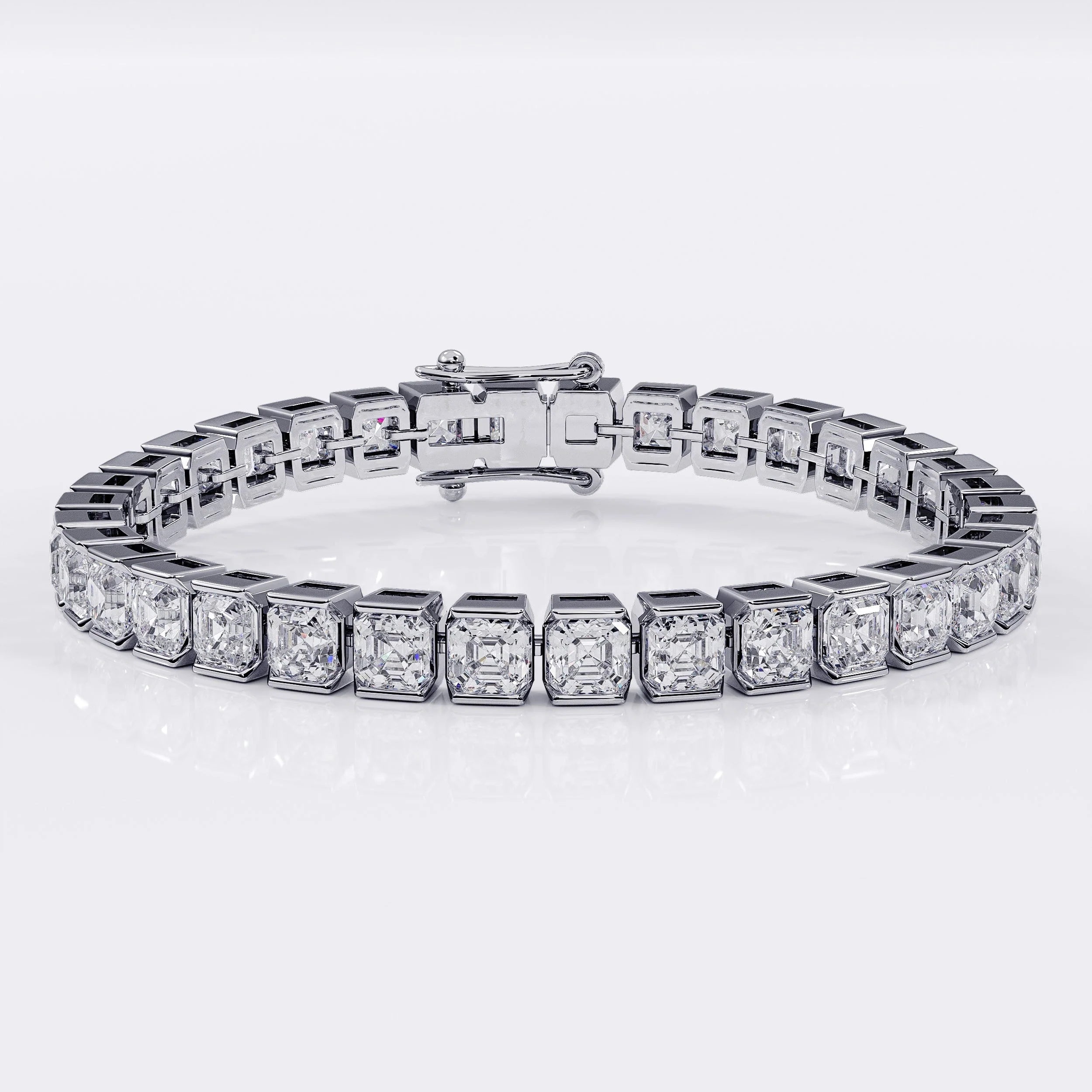 Asscher_diamond_bracelet La Stella Jewels