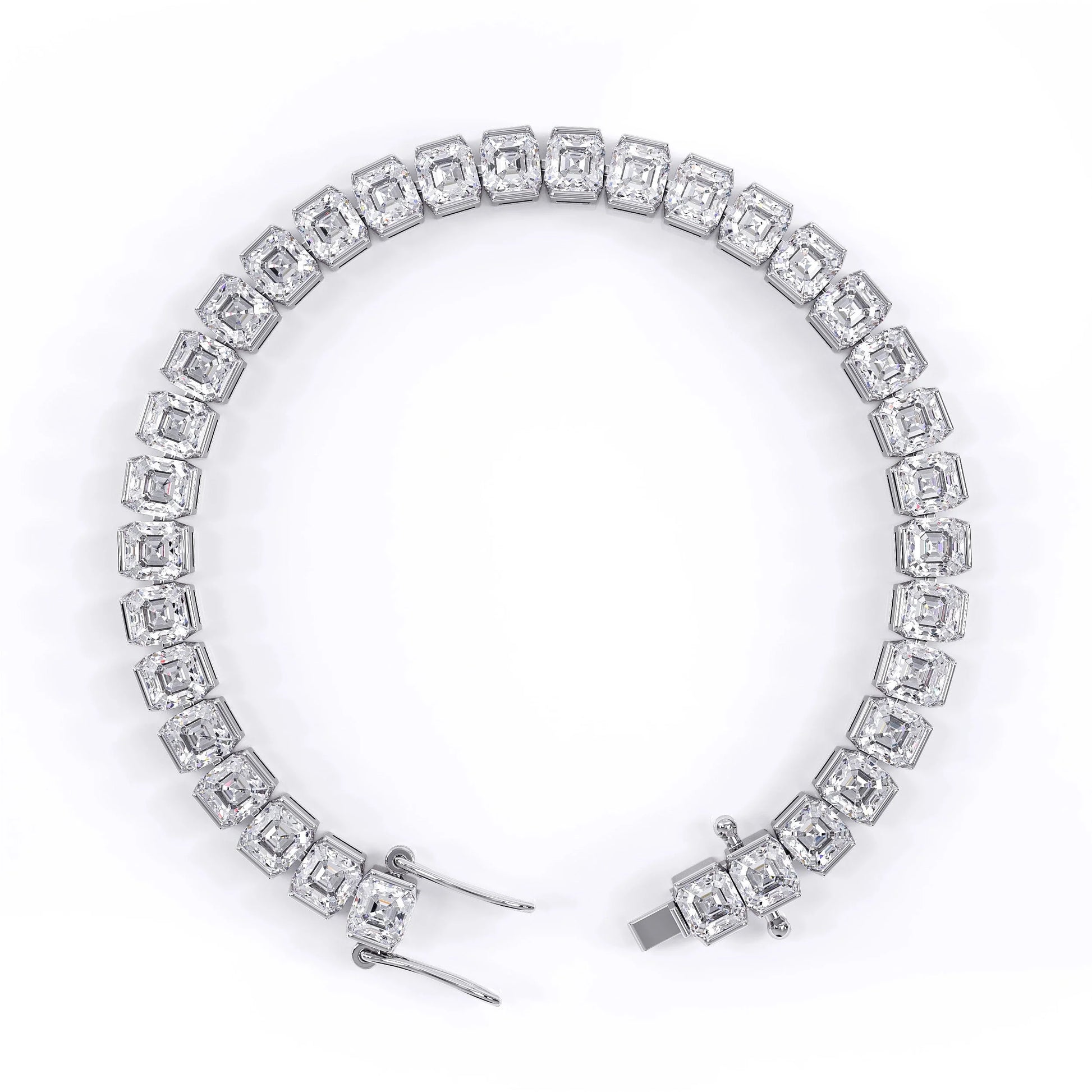 Asscher_tennis_bracelet La Stella Jewels
