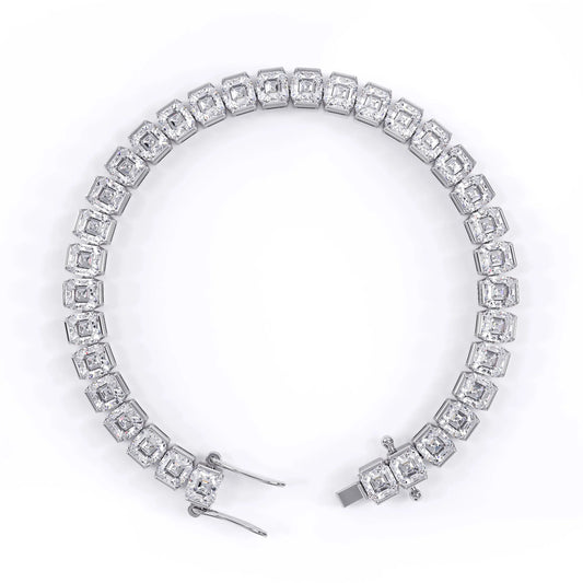 Asscher_tennis_bracelet La Stella Jewels