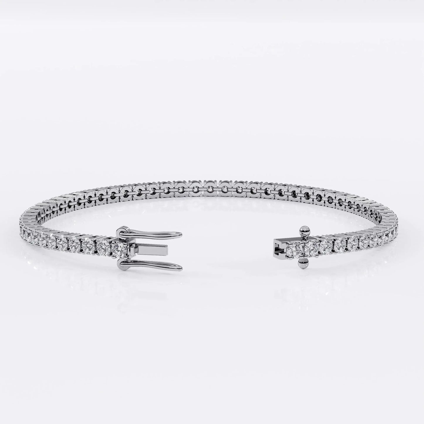 Diamond Tennis Bracelet for Women - 2.5mm (925 Sterling Silver) La Stella Jewels