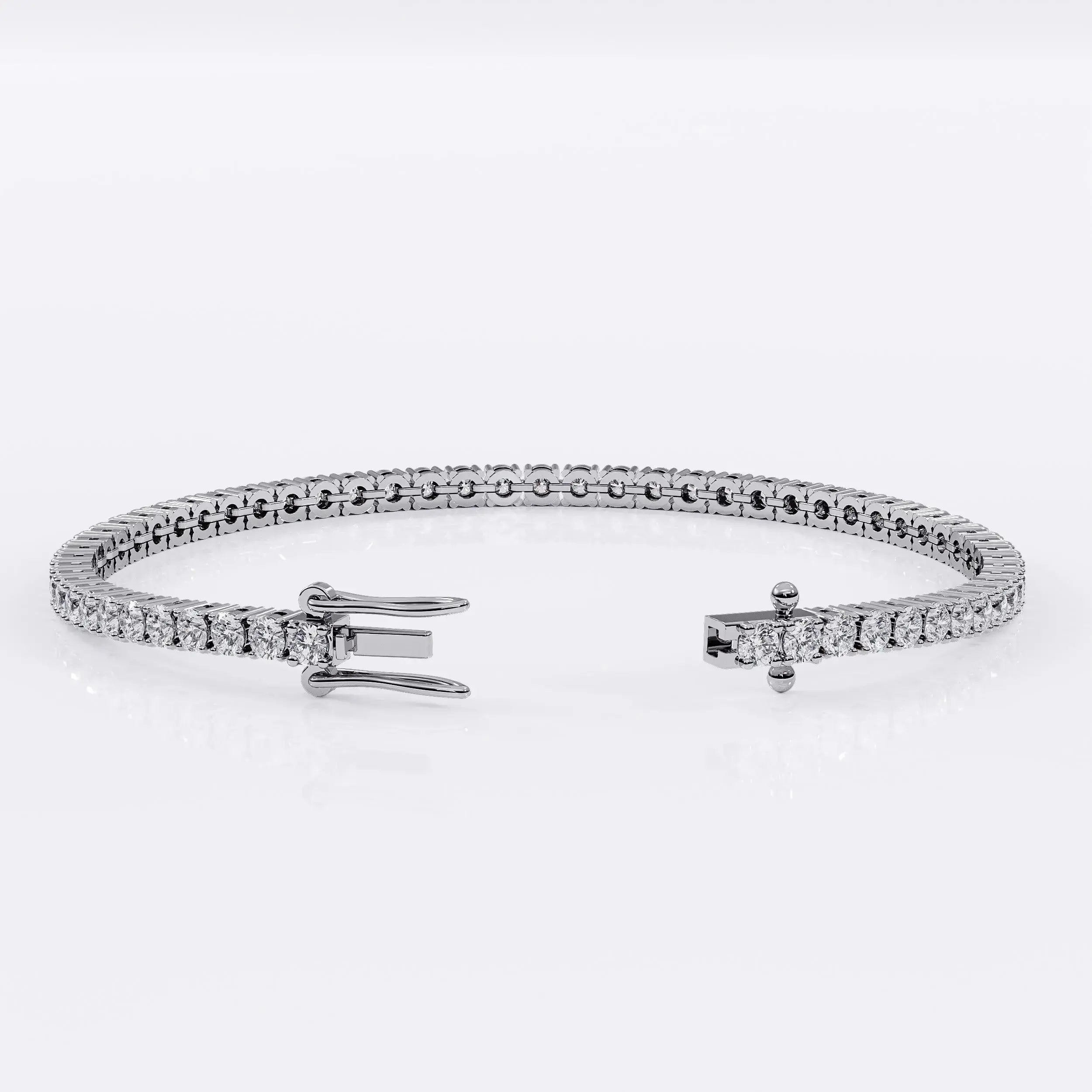Diamond Tennis Bracelet for Women - 2.5mm (925 Sterling Silver) La Stella Jewels