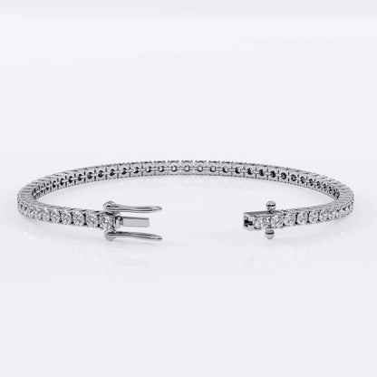 Diamond Tennis Bracelet for Women - 2.5mm (925 Sterling Silver) La Stella Jewels