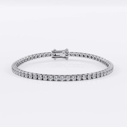 Diamond Tennis Bracelet for Women - 2.5mm (925 Sterling Silver) La Stella Jewels