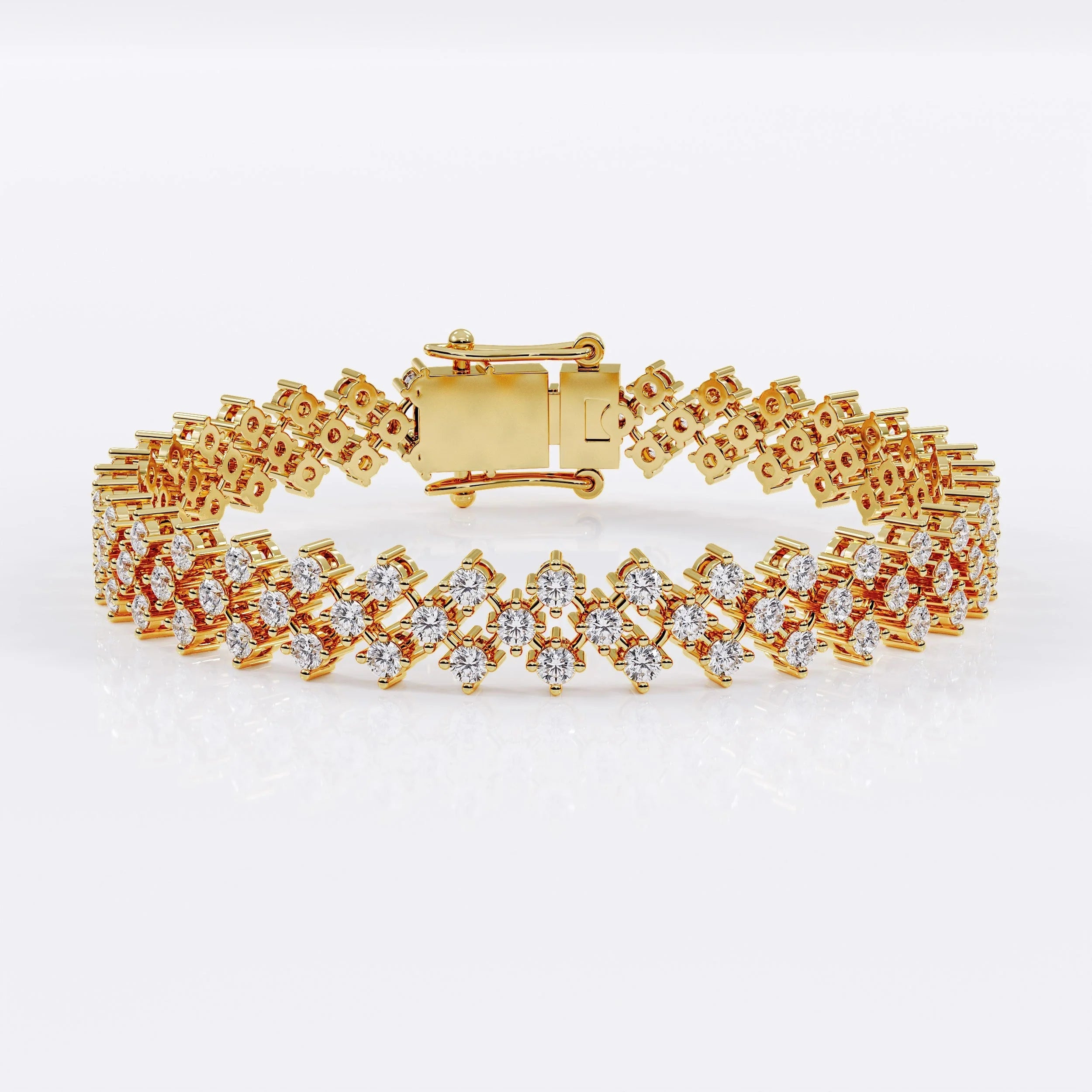 Diamond_Tennis_Bracelet_Gold La Stella Jewels