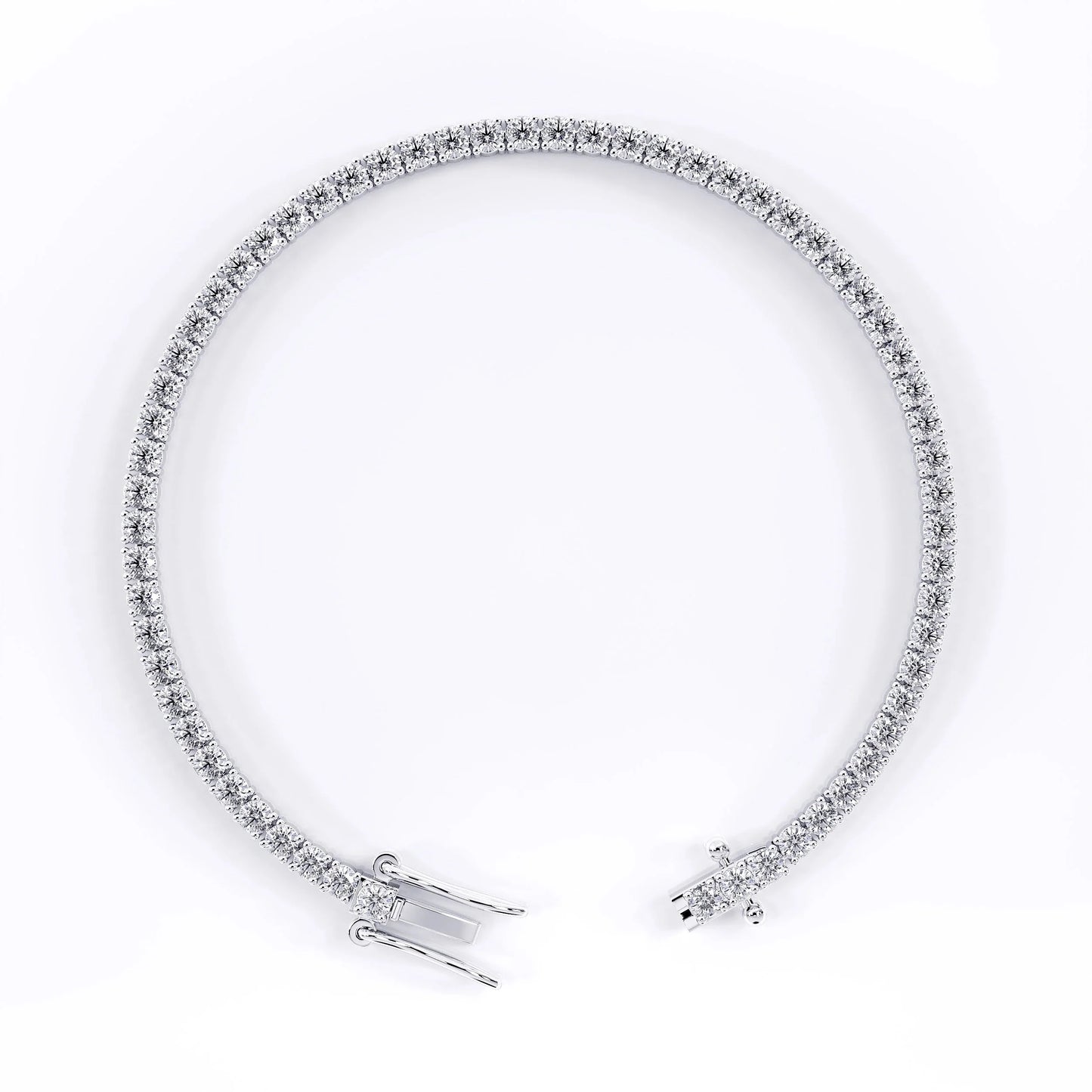 Diamond Tennis Bracelet for Women - 2mm (925 Sterling Silver)  La Stella Jewels