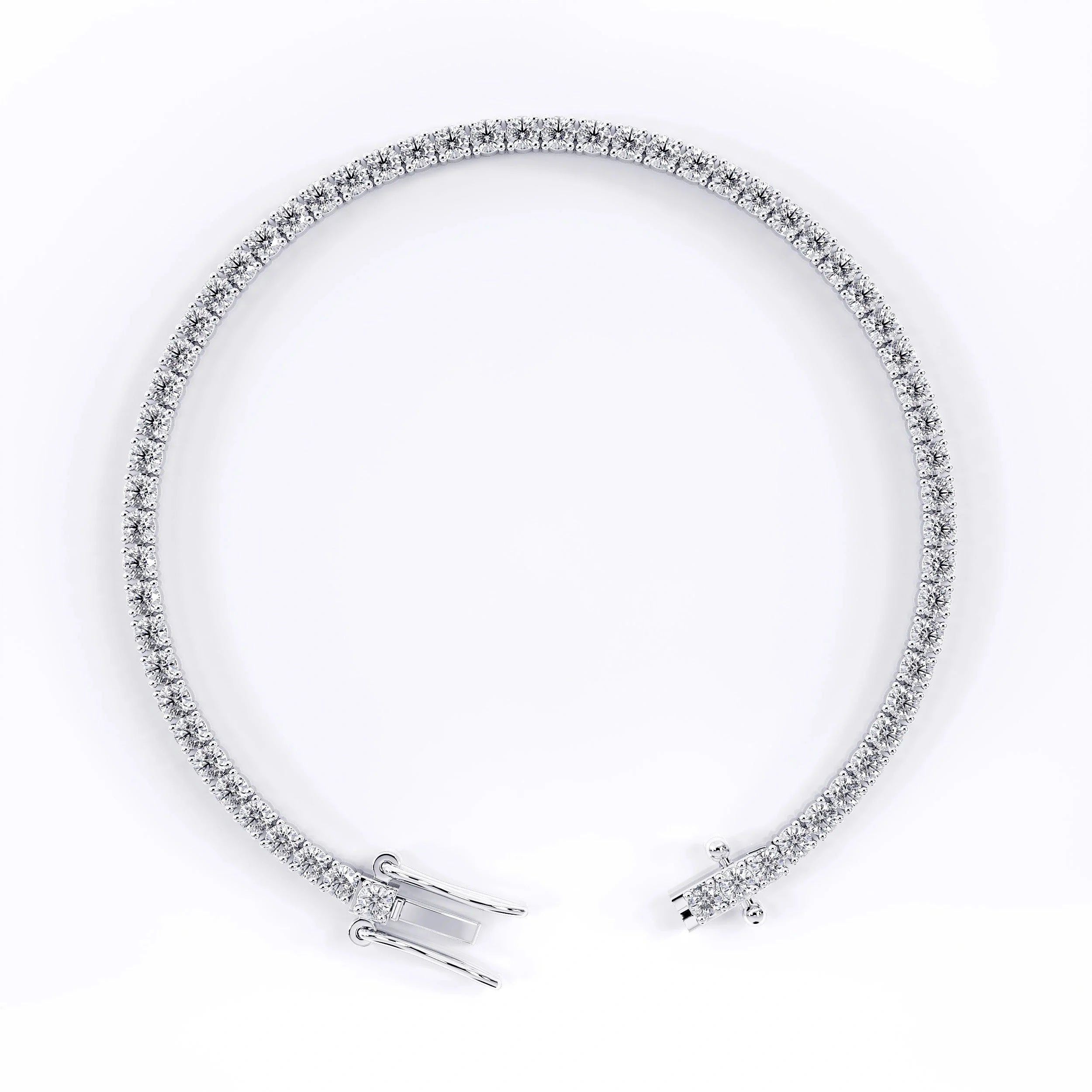 Diamond Tennis Bracelet for Women - 2mm (925 Sterling Silver)  La Stella Jewels
