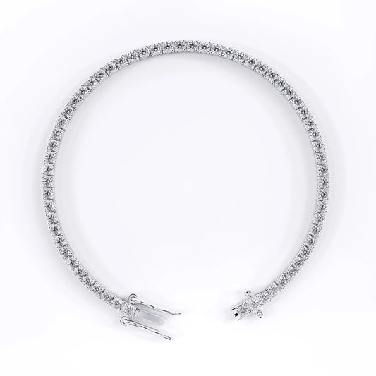 Diamond Tennis Bracelet for Women - 2mm (925 Sterling Silver)  La Stella Jewels