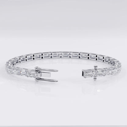 Flower Diamond Tennis Bracelet (925 Sterling Silver) (Copy) La Stella Jewels