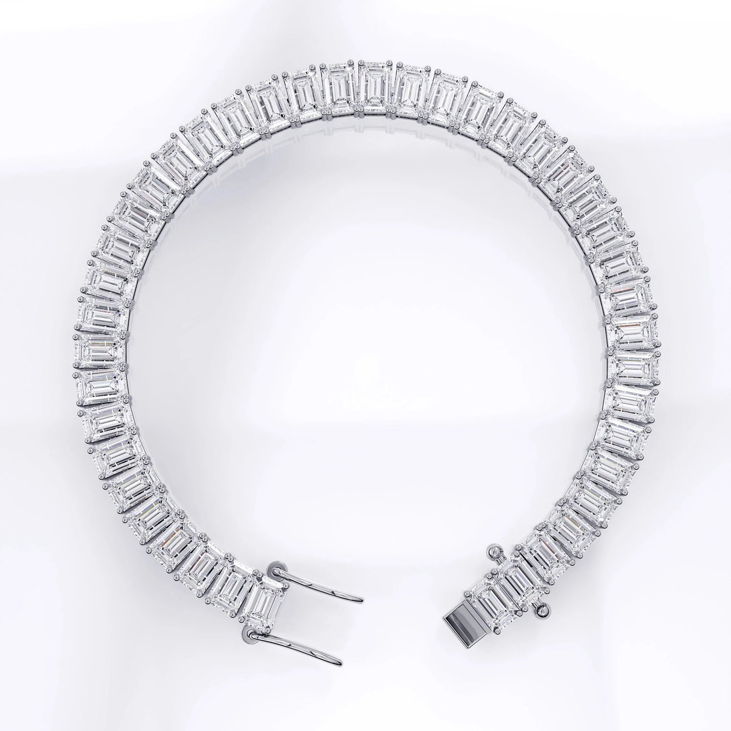 Emerald_diamond_bracelet_silver La Stella Jewels