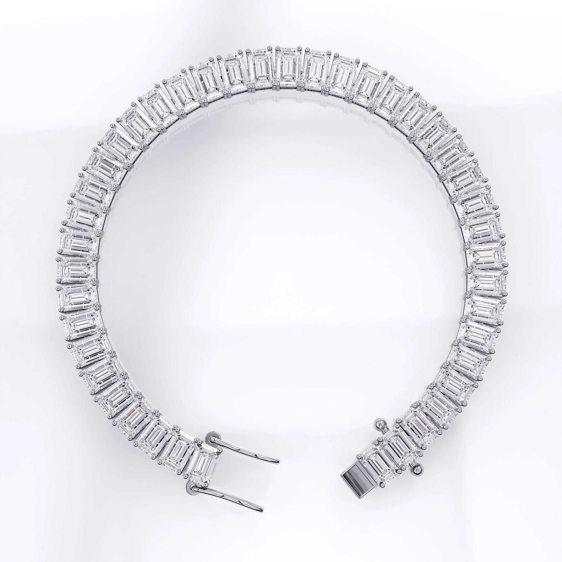 Emerald_diamond_bracelet_silver La Stella Jewels