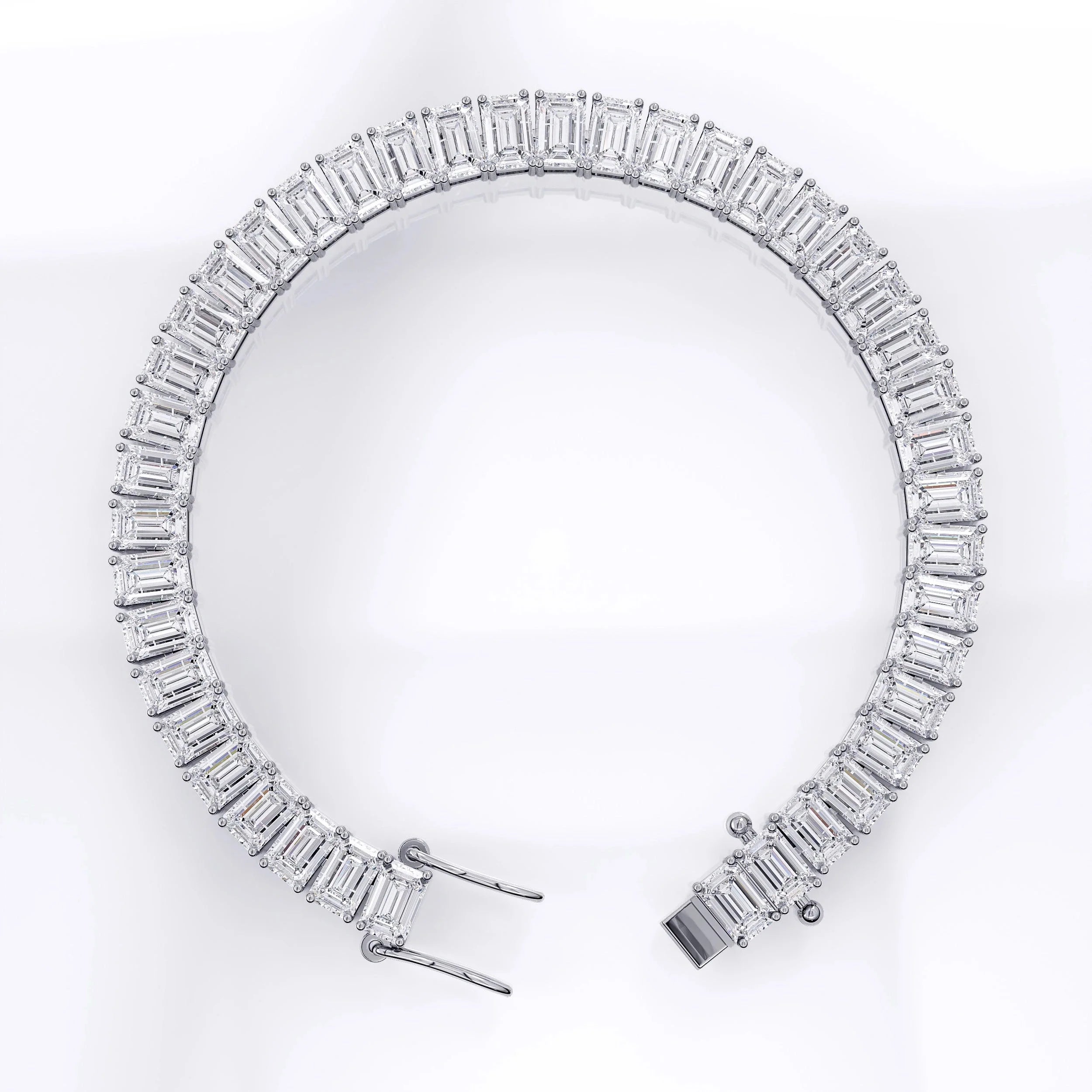 Emerald_diamond_bracelet_silver La Stella Jewels