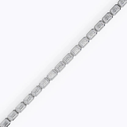 Bezel Emerald Cut Diamond Tennis Bracelet For Women La Stella Jewels