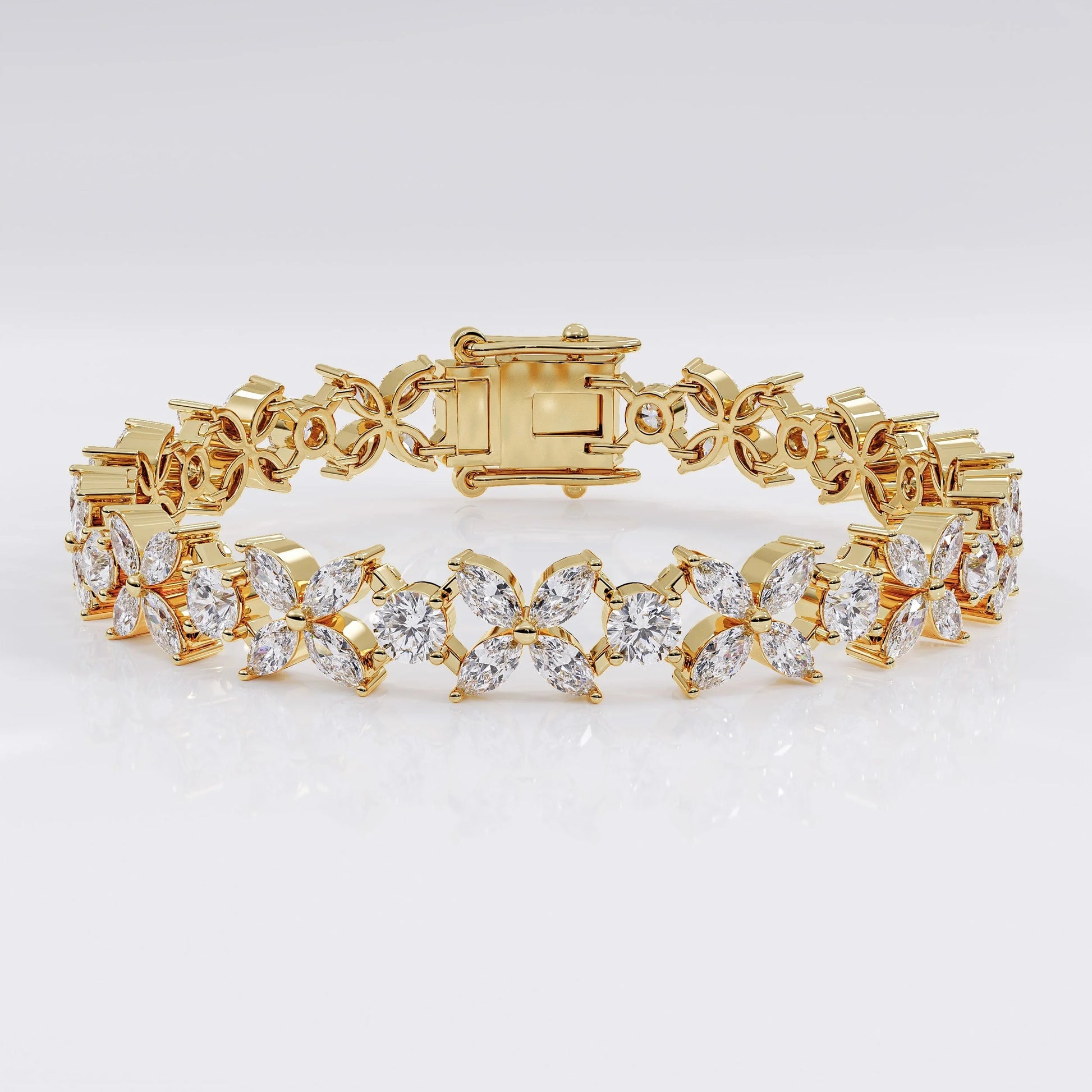 Flower_Design_Gold_Bracelet La Stella Jewels