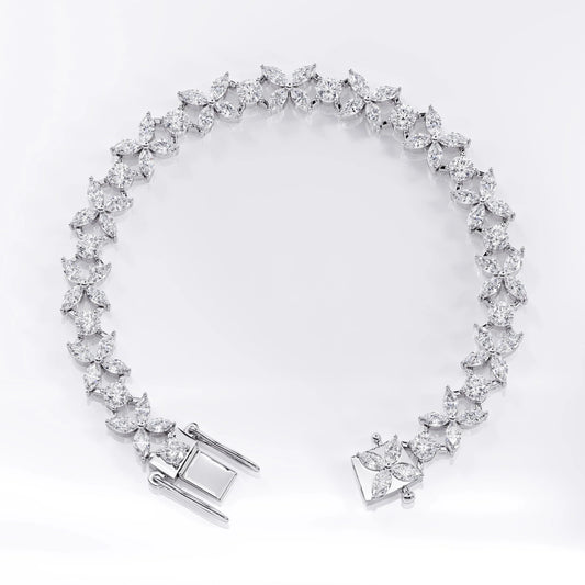 Flower_tennis_bracelet_design La Stella Jewels