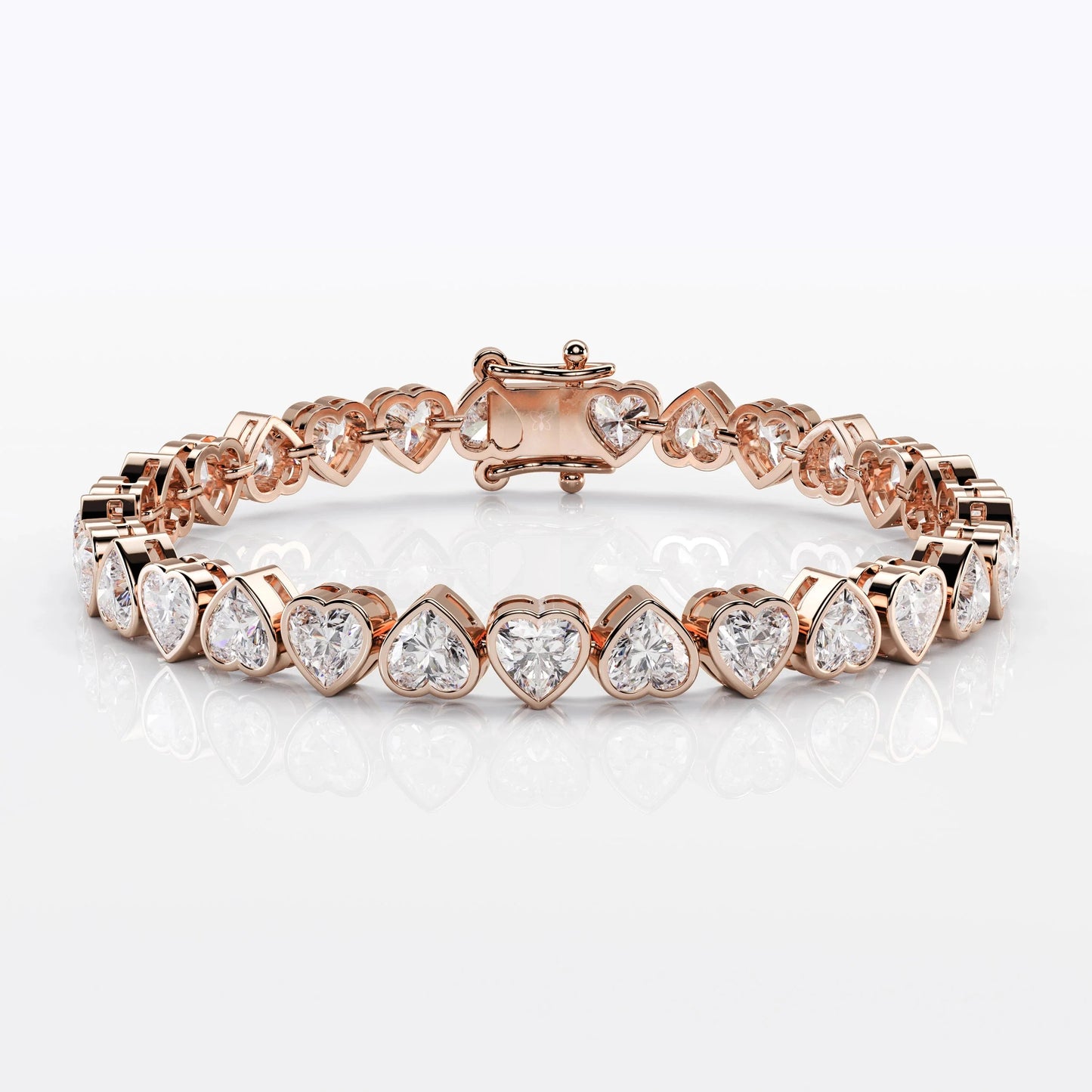 Heart Diamond Bracelet | 14KT Gold Vermeil La Stella Jewels