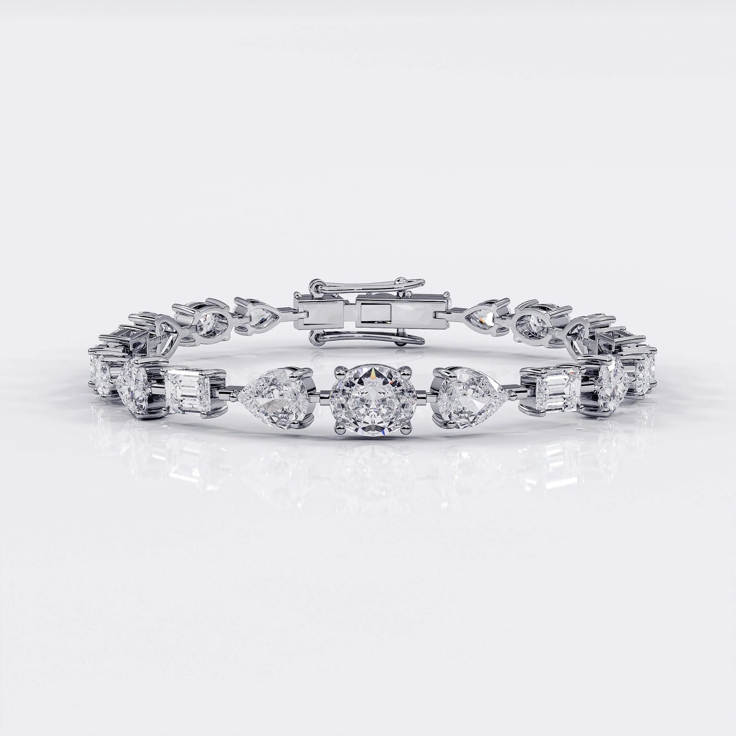 Mixed_diamond_Tennis_bracelet_silver La Stella Jewels