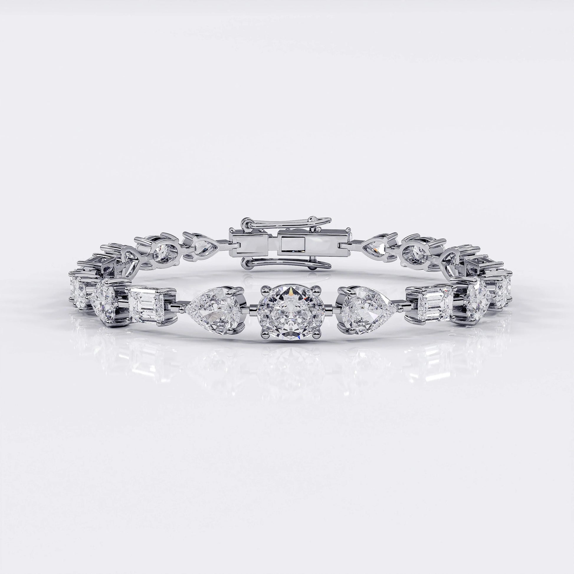 Mixed_diamond_Tennis_bracelet_silver La Stella Jewels