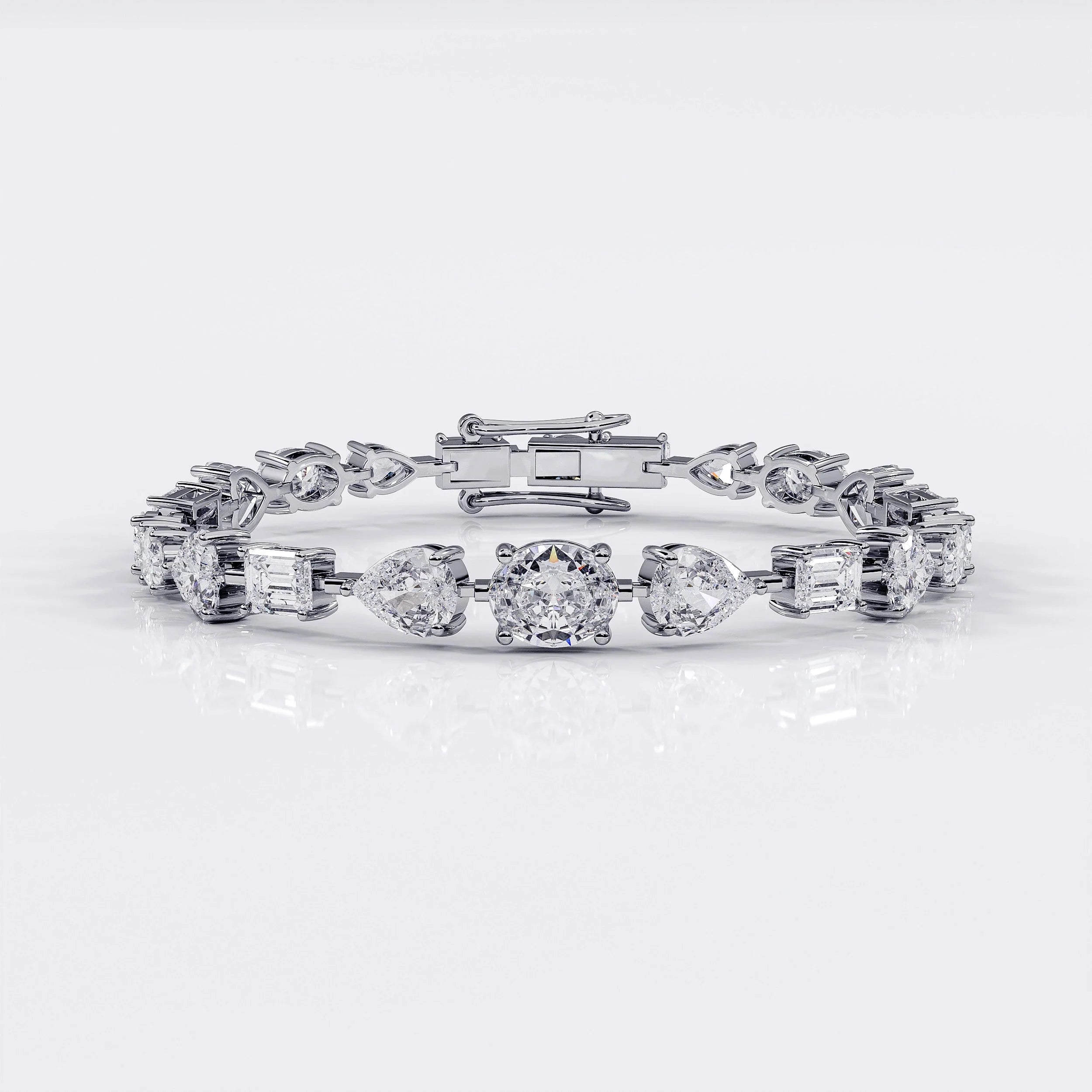 Mixed_diamond_Tennis_bracelet_silver La Stella Jewels