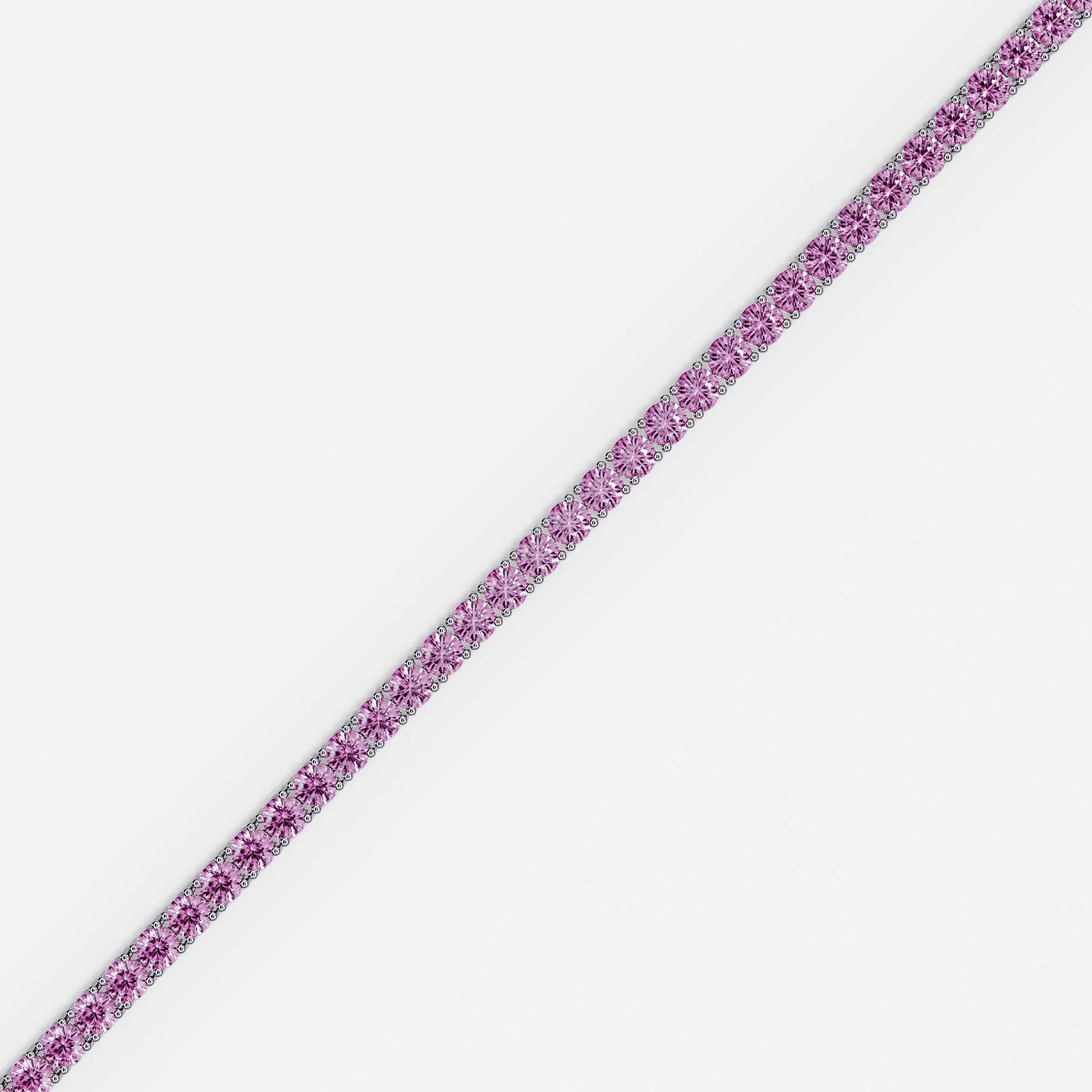 Pink Matrix Tennis Bracelet (925 Sterling Silver) La Stella Jewels