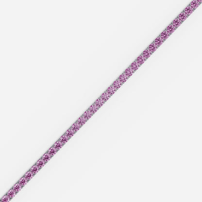 Pink Matrix Tennis Bracelet (925 Sterling Silver) La Stella Jewels
