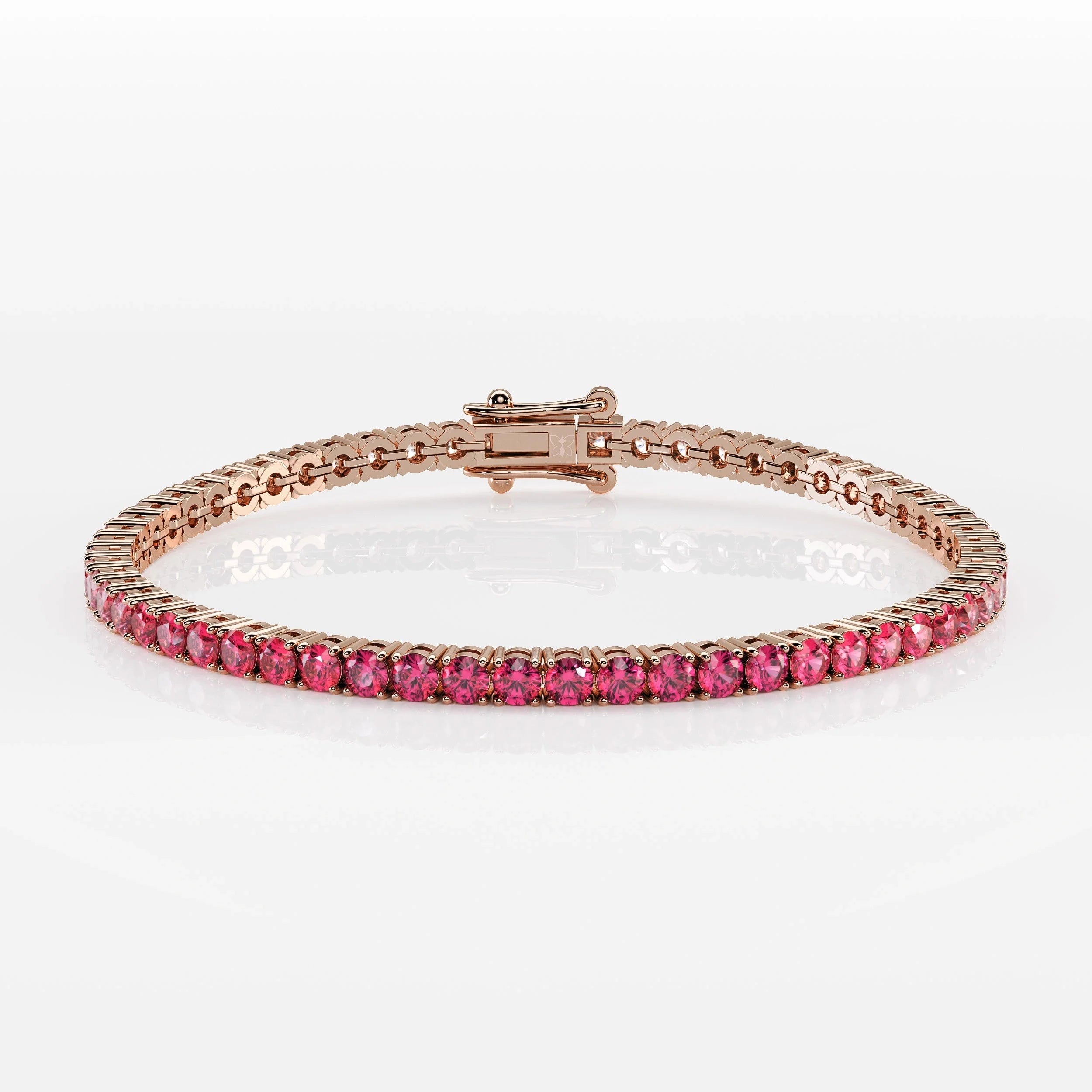 Pink Sapphire Gradient Tennis Bracelet La Stella Jewels