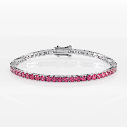 Pink Sapphire Gradient Tennis Bracelet La Stella Jewels