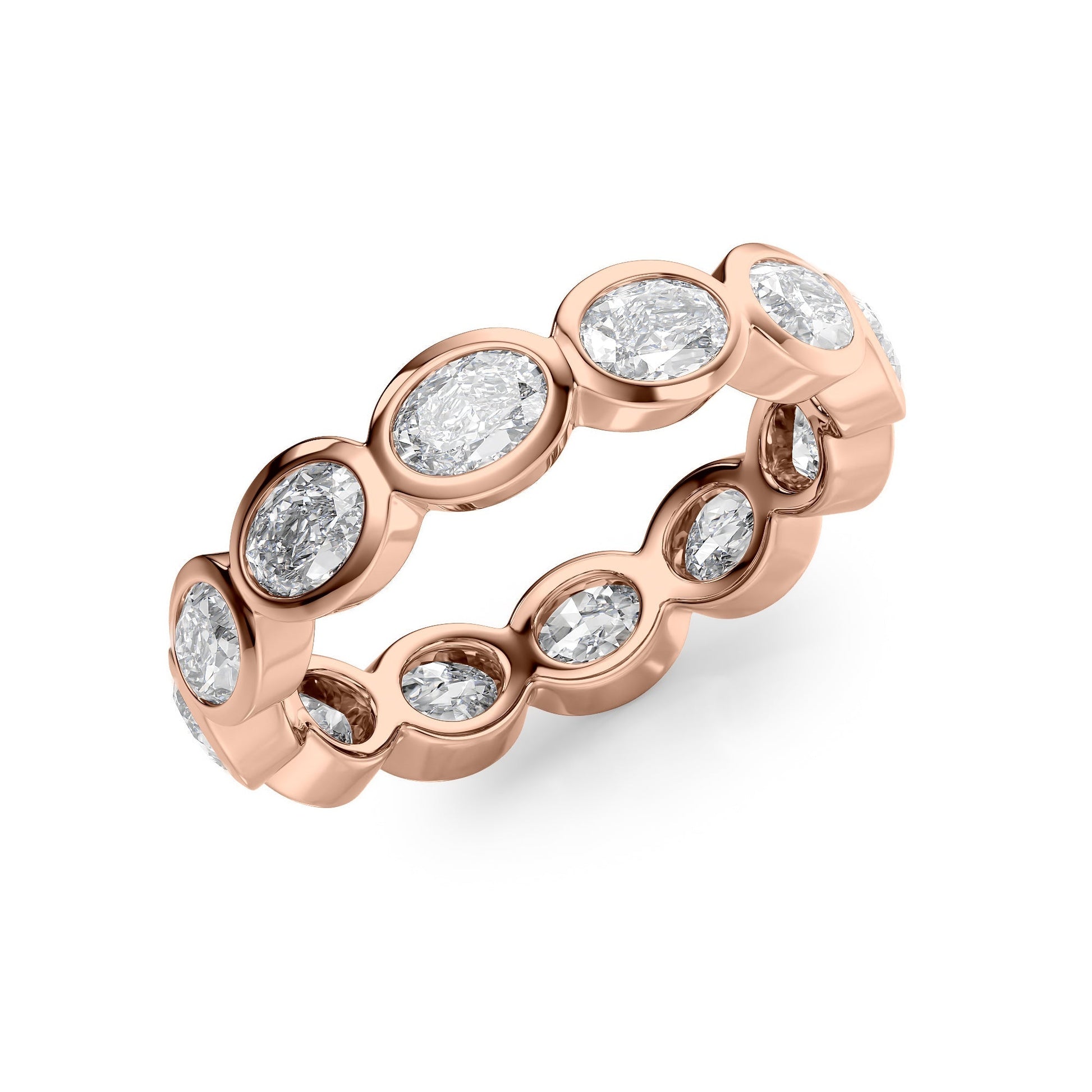 2.4ct Carandis Oval Cut Moissanite Ring - Rose Gold