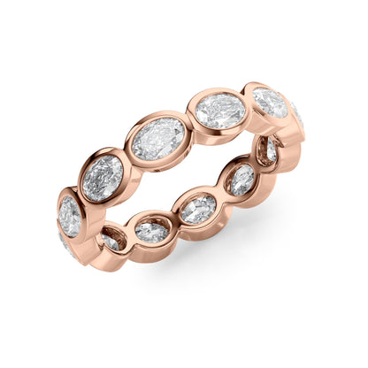 2.4ct Carandis Oval Cut Moissanite Ring - Rose Gold