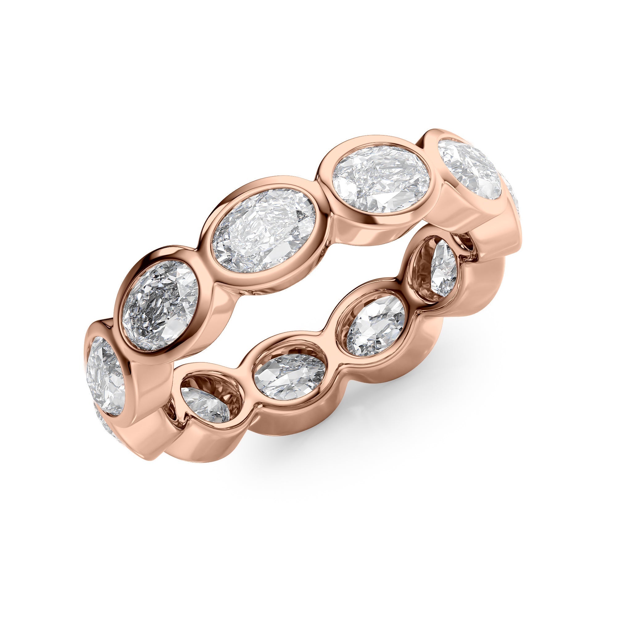 3.3ct Kendra Oval Cut Moissanite Ring - Rose Gold