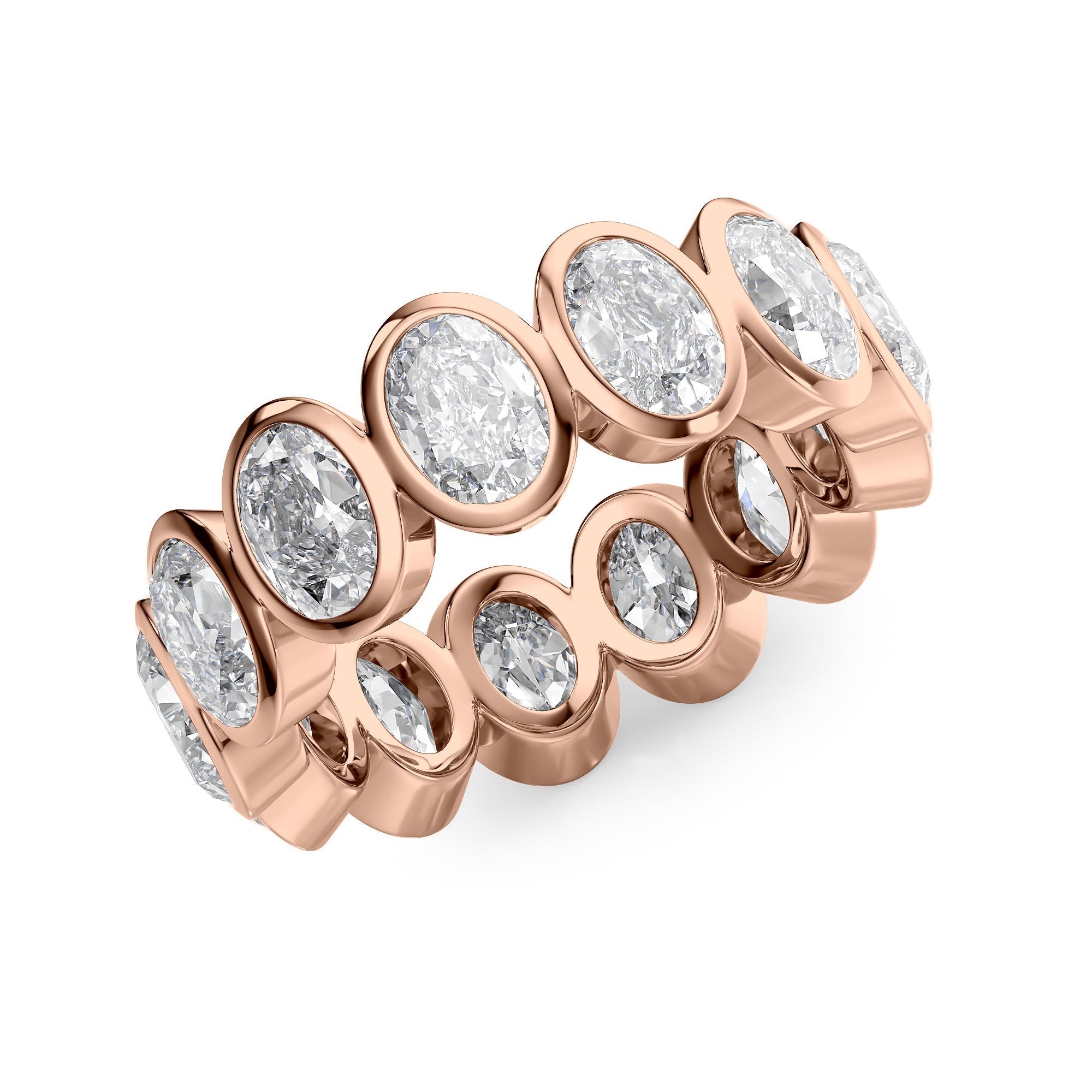 5ct Avesta Oval Cut Moissanite Ring - Rose Gold