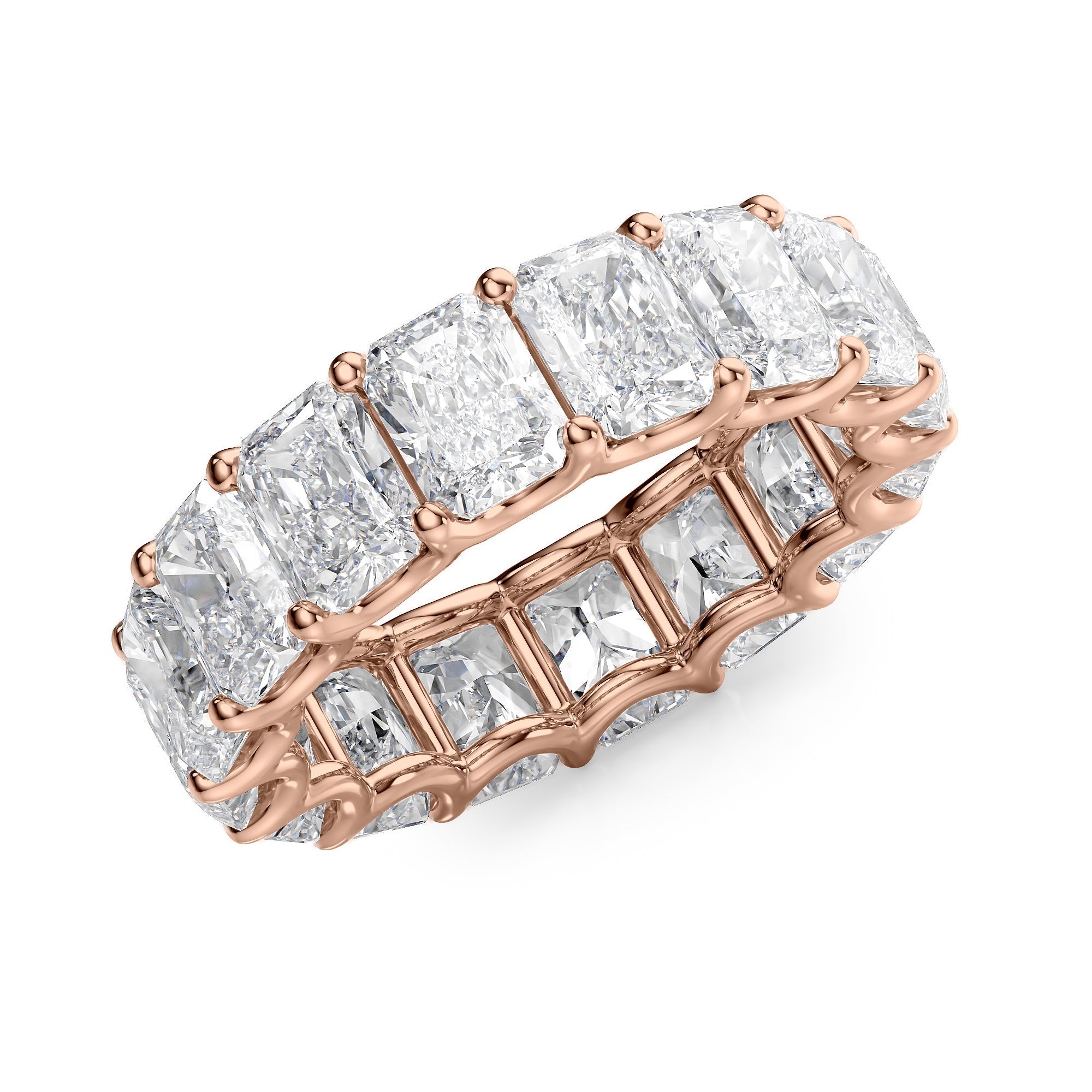 8ct Yara Round Cut Moissanite Ring - Rose Gold